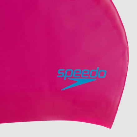 Junior Long Hair Silicone Cap Pink/Blue