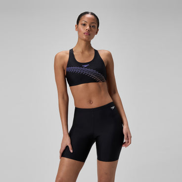 Women's Solid Swim Shorts Black