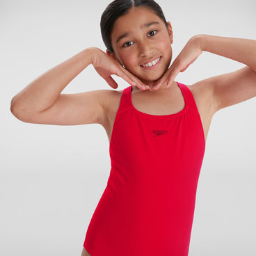 Girls' Endurance+ Medalist Swimsuit Red