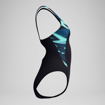 Women's HyberBoom Splice Muscleback Swimsuit DarkTeal/Green