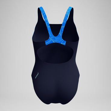 Women's Hyperboom Splice Muscleback Swimsuit Navy/Blue