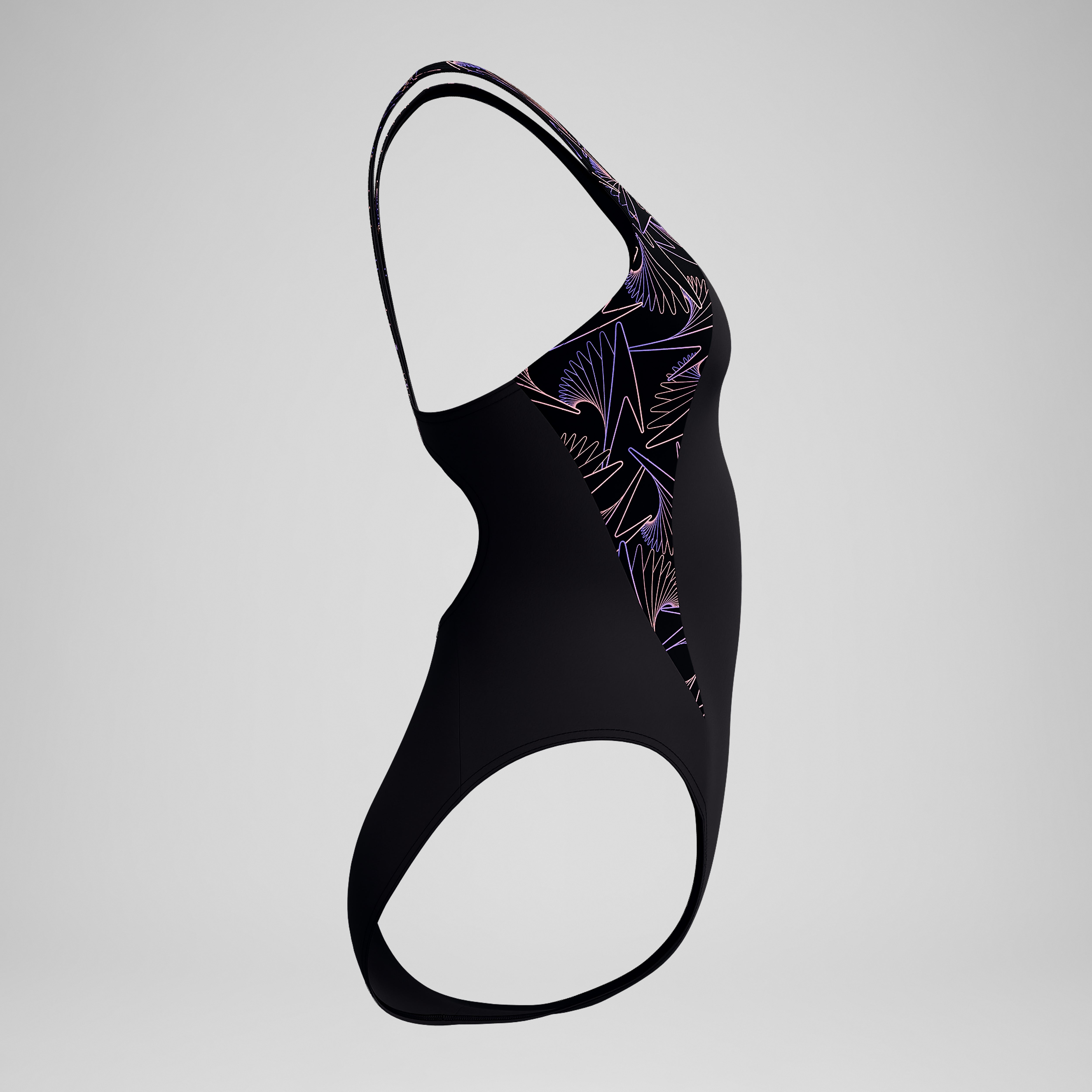 Women's Hyperboom Splice Muscleback Swimsuit Black/Peach | Speedo