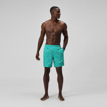 Men's Xpress Lite Allover Swim Shorts Turquoise