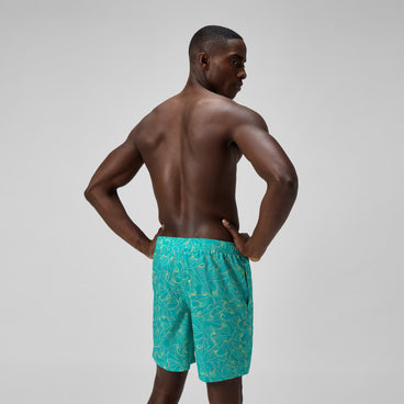 Men's Xpress Lite Allover Swim Shorts Turquoise