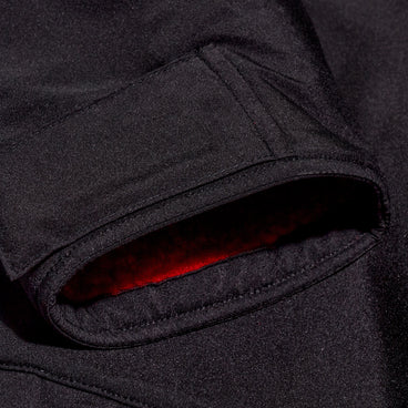 Adult Long Sleeve Poncho Black/Red