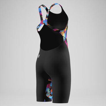 Girls Fastskin Endurance+ Max Printed Openback Kneeskin Black/Red