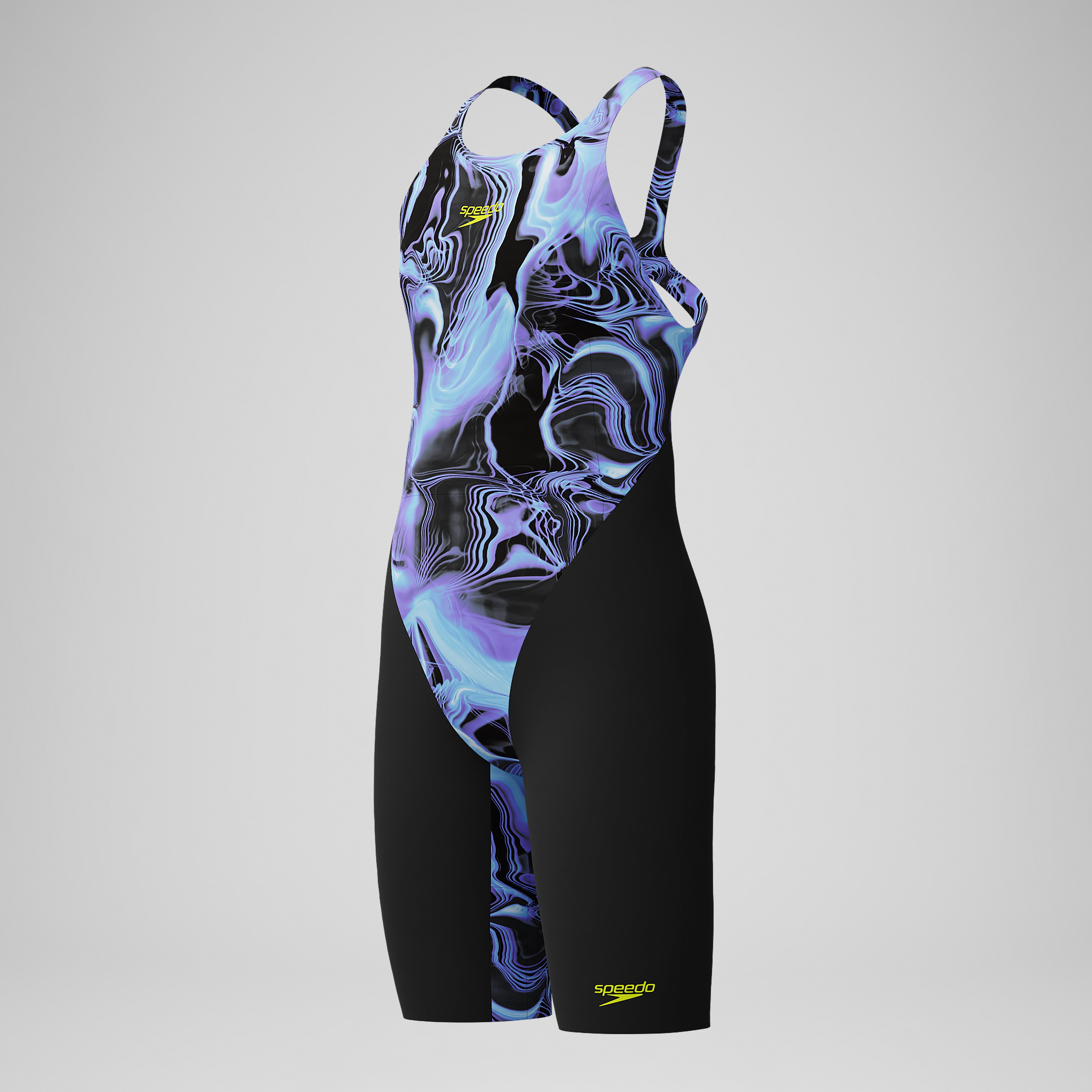 Girls Fastskin Endurance+ Max Openback Kneeskin Black/Blue | Speedo