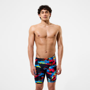 Boys Fastskin Endurance+ Max Printed High Waist Jammer Black/Red