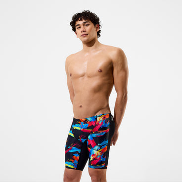 Boys Fastskin Endurance+ Max Printed High Waist Jammer Black/Red