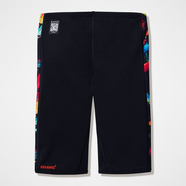 Boys Fastskin Endurance+ Max Printed High Waist Jammer Black/Red