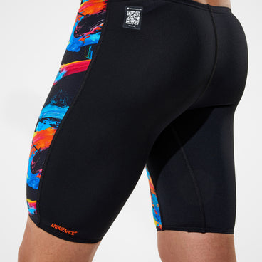 Boys Fastskin Endurance+ Max Printed High Waist Jammer Black/Red
