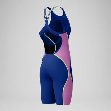 Women's Fastskin LZR Pure Intent 2.0 Openback Kneeskin Navy/Purple