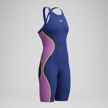 Women's Fastskin LZR Pure Intent 2.0 Openback Kneeskin Navy/Pink/Yellow