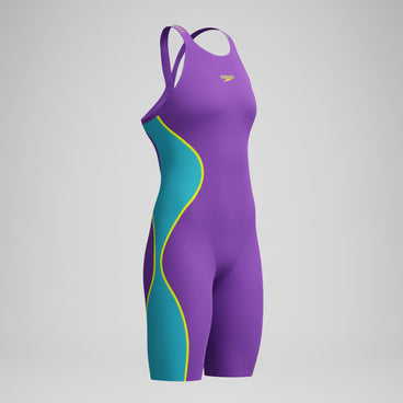 Women's Fastskin LZR Pure Intent 2.0 Openback Kneeskin Purple/Blue