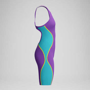Women's Fastskin LZR Pure Intent 2.0 Openback Kneeskin Purple/Blue
