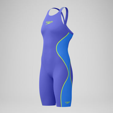 Women's Fastskin LZR Pure Intent 2.0 Openback Kneeskin Blue/Yellow