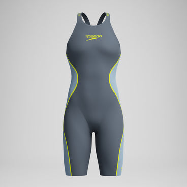 Women's Fastskin LZR Pure Intent 2.0 Openback Kneeskin Grey/Blue