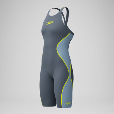 Women's Fastskin LZR Pure Intent 2.0 Openback Kneeskin Grey/Blue