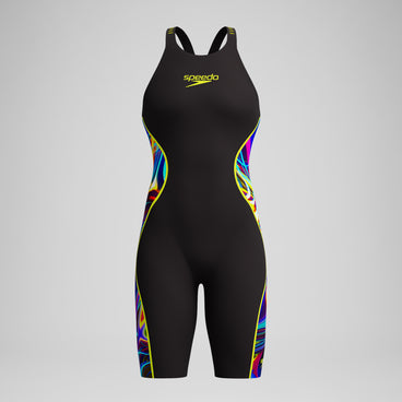 Women's Fastskin LZR Pure Intent 2.0 Openback Kneeskin Black/Yellow