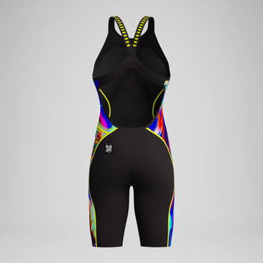 Women's Fastskin LZR Pure Intent 2.0 Openback Kneeskin Black/Yellow