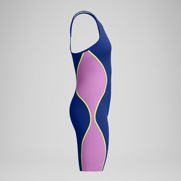 Women's Fastskin LZR Pure Intent 2.0 Closedback Kneeskin Navy/Purple