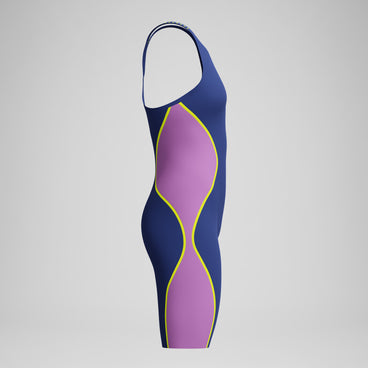 Women's Fastskin LZR Pure Intent 2.0 Closedback Kneeskin Navy/Pink/Yellow