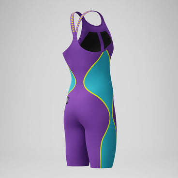 Women's Fastskin LZR Pure Intent 2.0 Closedback Kneeskin Purple/Blue/Yellow