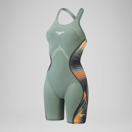 Women's Fastskin LZR Pure Intent 2.0 Closedback Kneeskin Green/Orange