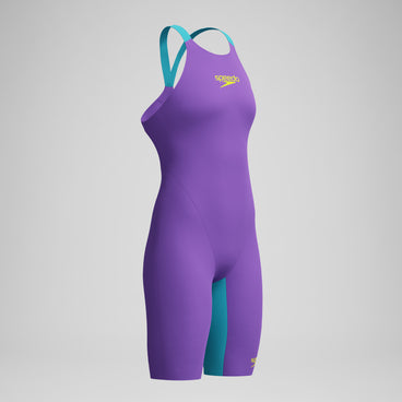 Women's Fastskin LZR Pure Valor 2.0 Openback Kneeskin Purple/Blue
