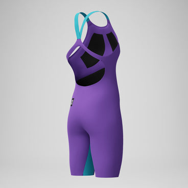 Women's Fastskin LZR Pure Valor 2.0 Openback Kneeskin Purple/Blue