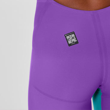 Women's Fastskin LZR Pure Valor 2.0 Openback Kneeskin Purple/Blue