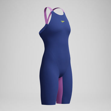 Women's Fastskin LZR Pure Valor 2.0 Openback Kneeskin Blue/Pink