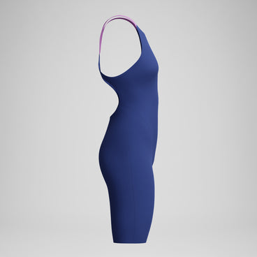 Women's Fastskin LZR Pure Valor 2.0 Openback Kneeskin Blue/Pink
