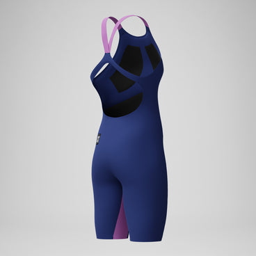 Women's Fastskin LZR Pure Valor 2.0 Openback Kneeskin Blue/Pink
