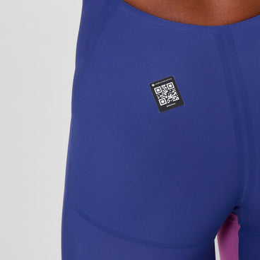 Women's Fastskin LZR Pure Valor 2.0 Openback Kneeskin Blue/Pink