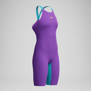 Women's Fastskin LZR Pure Valor 2.0 Openback Kneeskin Purple/Blue