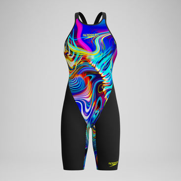 Women's Fastskin LZR Pure Valor 2.0 Openback Kneeskin Black/Red