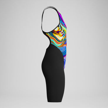 Women's Fastskin LZR Pure Valor 2.0 Openback Kneeskin Black/Red