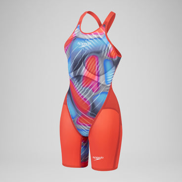 Women's Fastskin LZR Pure Valor 2.0 Openback Kneeskin Red/Blue