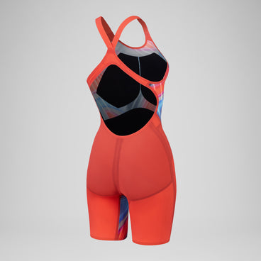 Women's Fastskin LZR Pure Valor 2.0 Openback Kneeskin Red/Blue