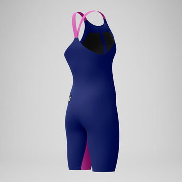 Women's Fastskin LZR Pure Valor 2.0 Closedback Kneeskin Navy/Pink