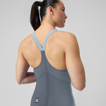 Women's Fastskin LZR Pure Valor 2.0 Closedback Kneeskin Grey/Blue