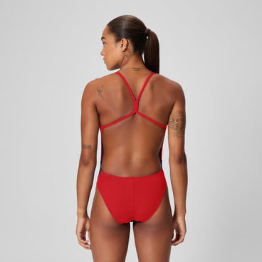Women's Edge Splice One Back One Piece Navy/Red