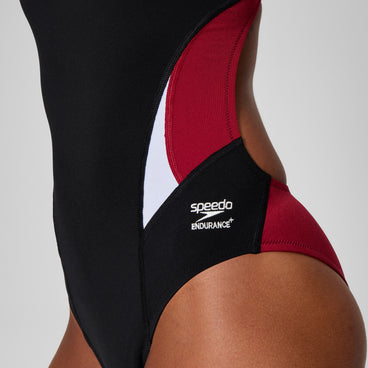 Women's Edge Splice One Back One Piece Black/Red