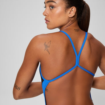 Women's Edge Splice One Back One Piece Black/Blue