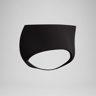 Men's Solid Dive Swim Bottom Black