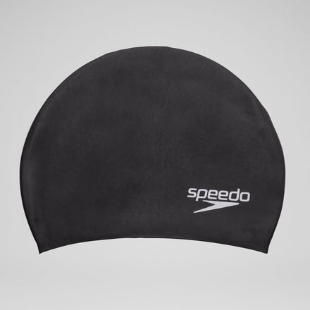 Silicone Long Hair Cap Black