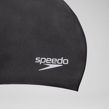 Silicone Long Hair Cap Black