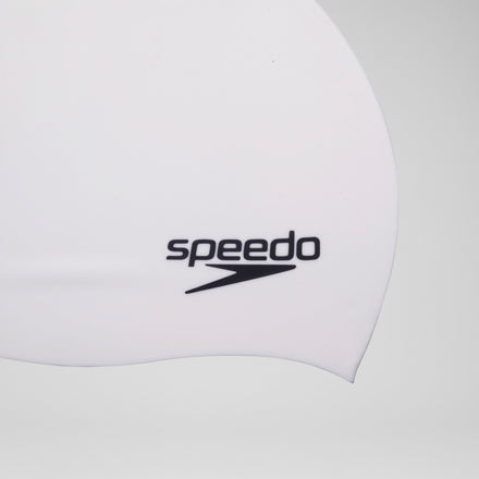 Adult Elastomeric Solid Silicone Cap White
