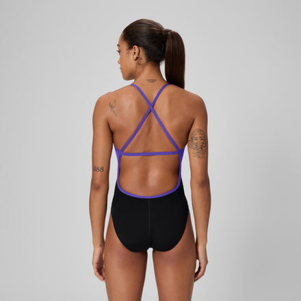 Women's Spark Splice Crossback One Piece Purple